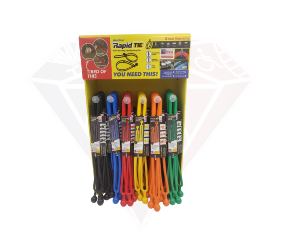 Rapid Tie Non-Maring Vinyl Flexible Tie, Display with 48 Ties