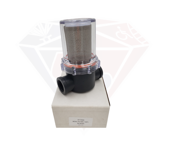 GP CLEAR BOWL WATER FILTER 1" I/O 80 MESH S.S. SCR - Image 2