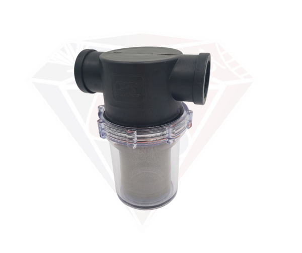 GP CLEAR BOWL WATER FILTER 1" I/O 80 MESH S.S. SCR