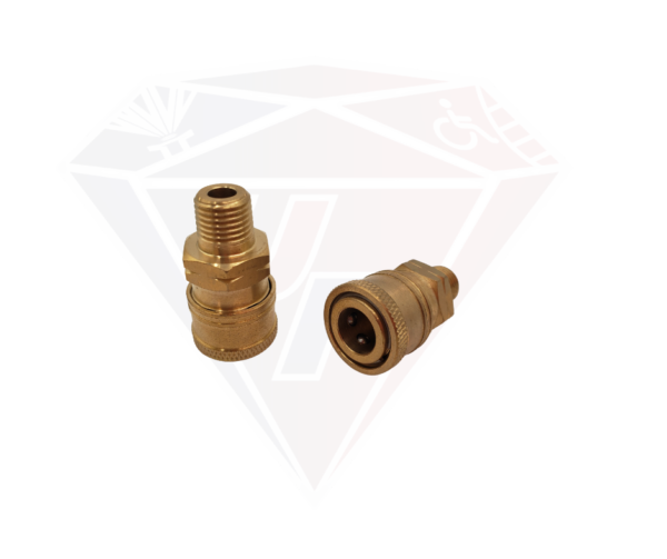 COUPLER, 1/4"QD MNPT BRASS